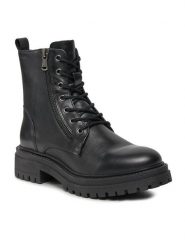 Geox Trapery D Iridea F D16HRF 00043 C9999 Czarny. Czarne trapery damskie Geox, ze skóry, bez zapięcia. Za 589.99 zł.