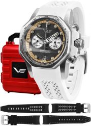Zegarek męski Vostok Europe VK64-640A698SW biały. Białe zegarki męskie Vostok Europe, bez wzorów. Za 6,384.44 zł.