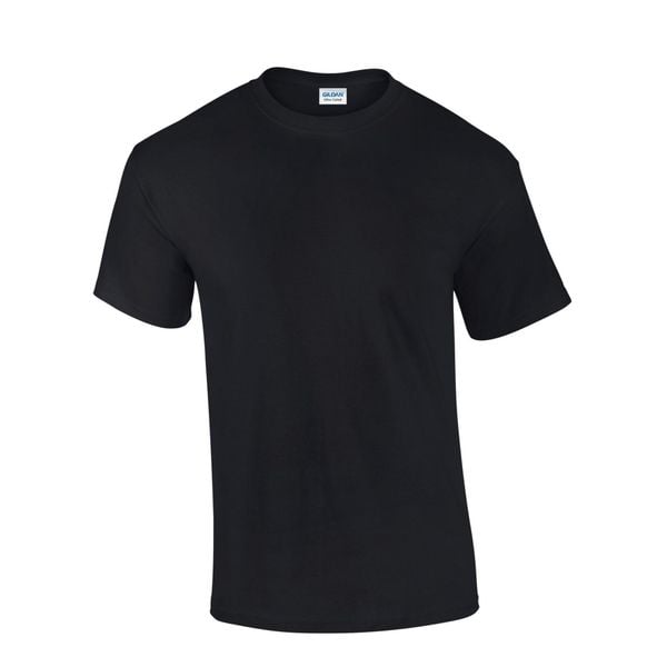 Ultra Bawełniana Koszulka Unisex Dla Dorosłych. Czarne bluzki damskie GILDAN, l, bez wzorów, z bawełny, sportowe, bez kołnierzyka, bez ramiączek. Za 34.99 zł.