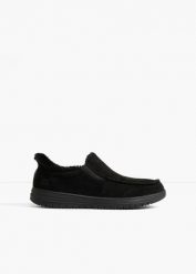 Wsuwane sneakersy marki Skechers. Czarne buty sportowe męskie bonprix, bez wzorów, bez zapięcia. Za 249.99 zł.