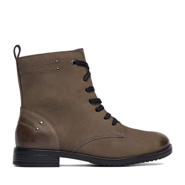 Trzewiki Lasocki. Szare botki damskie Lasocki, bez wzorów, bez obcasa, na płaskiej podeszwie, bez zapięcia. Za 179.99 zł.