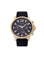 Guess Zegarek Walker GW0913G2 Czarny. Czarne, analogowe zegarki męskie Guess, z aplikacjami. Za 599.99 zł.