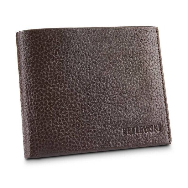 Portfel męski BETLEWSKI BPM-CF-68 c. brązowy. Brązowe portfele męskie Betlewski, bez wzorów, ze skóry. Za 129.99 zł.