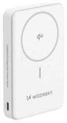 Wozinsky WLWP-10KA0Y3WS 22.5W PD Qi2 10000 mAh, z podstawką, 1x USB-A, 1x USB-C - biały. Białe powerbanki . Za 98.90 zł.
