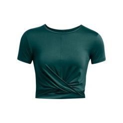 Damski crop top Under Armour Motion Crossover. Białe topy damskie Under Armour, bez wzorów, sportowe, bez kołnierzyka, bez ramiączek. W wyprzedaży za 138.75 zł.