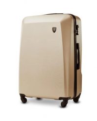 WALIZKA DUŻA WINGS PLOVER 28" CHAMPAGNE. Brązowe walizki damskie Wings, bez wzorów, z materiału, duże. Za 249.90 zł.