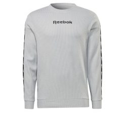 Bluza sportowa męska Reebok HZ3322. Szare bluzy sportowe męskie Reebok, l, bez wzorów, bez kaptura, na fitness i siłownię. W wyprzedaży za 265.45 zł.