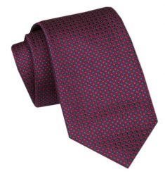 Modny Krawat Męski - Alties - Drobny Wzór, Ciemna Czerwień. Czerwone krawaty i muchy Alties, bez wzorów, z tkaniny, eleganckie. Za 49.00 zł.