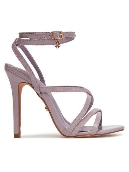 DeeZee Sandały RK0507-1 Fioletowy. Fioletowe sandały damskie DeeZee, bez wzorów, ze skóry, bez obcasa, na szpilce, bez zapięcia. Za 97.99 zł.