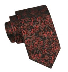 Męski Krawat - Angelo di Monti - Odcienie Miedzi, Kwiaty. Krawaty i muchy Angelo di Monti, bez wzorów, z tkaniny, eleganckie. Za 45.00 zł.