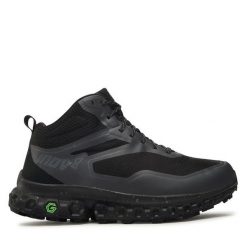 Trekkingi Inov-8. Czarne botki męskie Inov-8, bez wzorów, z gore-texu, sportowe, bez obcasa, bez zapięcia. Za 899.99 zł.