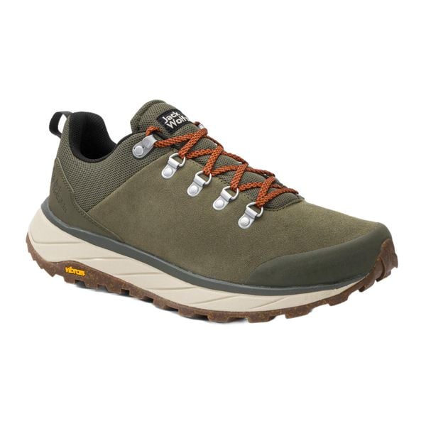 Buty turystyczne męskie Jack Wolfskin Terraventure Urban Low. Zielone buty zimowe męskie Jack Wolfskin, bez wzorów, bez obcasa, bez zapięcia. Za 369.99 zł.