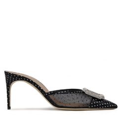 Klapki MALONE SOULIERS. Czarne klapki damskie MALONE SOULIERS, bez wzorów, bez obcasa, bez zapięcia. Za 3,669.00 zł.
