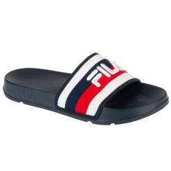 Klapki na basen męskie, Morro Bay Stripes. Niebieskie klapki męskie Fila, bez wzorów, z materiału, bez zapięcia. Za 89.99 zł.