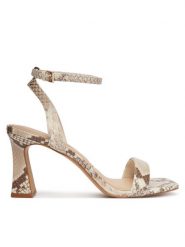 Aldo Sandały Austorai 14190558 Écru. Sandały damskie Aldo, bez wzorów, ze skóry, bez obcasa, na słupku, bez zapięcia. Za 379.99 zł.