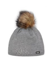 Eisbär Czapka Nalin Lux Crystal 80115 006 Szary. Szare czapki damskie Eisbar, na zimę, bez wzorów, z materiału. Za 279.99 zł.