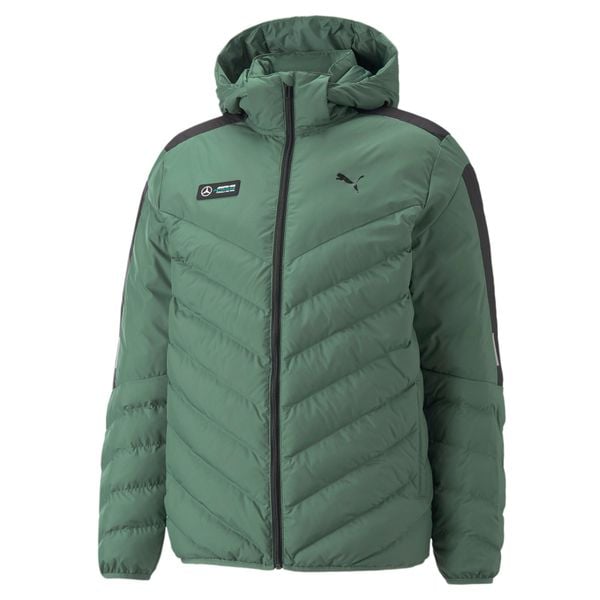 Kurtka męska Puma MAPF1 MT7 ECOLITE DOWN. Zielone kurtki męskie Puma, m, bez wzorów, z materiału, z kapturem. Za 299.00 zł.