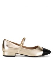 Clara Barson Baleriny WS24040-02 Złoty. Żółte balerinki damskie Clara Barson, bez wzorów, z materiału, bez obcasa, bez zapięcia. Za 95.99 zł.