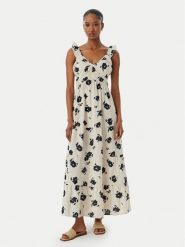 Vero Moda Sukienka letnia Dicthe 10341603 Beżowy Regular Fit. Brązowe sukienki damskie Vero Moda, na lato, xs, bez wzorów, z bawełny, bez kołnierzyka, bez ramiączek. Za 229.99 zł.