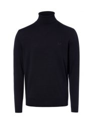 Fred Perry sweter wełniany Mężczyźni Wełna niebieski, S. Niebieskie swetry męskie Fred Perry, m, bez wzorów, z wełny, bez kołnierzyka, bez ramiączek. Za 899.95 zł.