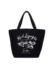KARL LAGERFELD Torebka B4W50056 Czarny. Czarne shopperki damskie KARL LAGERFELD, bez wzorów, z materiału, bez dodatków. Za 389.99 zł.