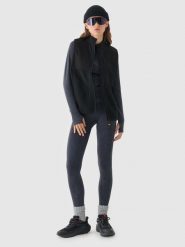 4F Legginsy bezszwowe w prążki damskie - czarne XS/S. Czarne legginsy damskie 4F, bez wzorów, z dzianiny. W wyprzedaży za 59.99 zł.