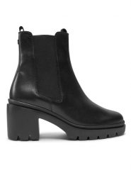 HÖGL Botki 8-105513 Czarny. Czarne botki damskie HÖGL, bez wzorów, ze skóry, bez obcasa, na słupku, bez zapięcia. Za 759.99 zł.