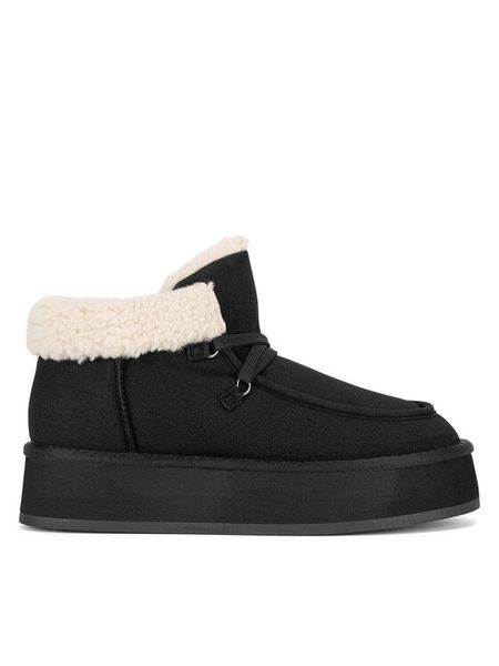 Jenny Fairy Śniegowce BJL20335-3 Czarny. Czarne śniegowce damskie Jenny Fairy, ze skóry, bez zapięcia. Za 189.99 zł.