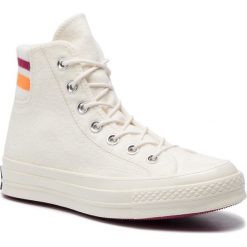Trampki CONVERSE - Chuck 70 Hi 163364C Egret/Rhubarb/Oran. Brązowe trampki i tenisówki damskie Converse, bez wzorów, z gumy, bez zapięcia. W wyprzedaży za 279.00 zł.