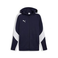 Bluza z kapturem Puma Team Evostripe. Niebieskie bluzy męskie Puma, bez wzorów, z kapturem, do piłki nożnej. Za 354.00 zł.