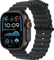 Smartwatch Apple Watch Ultra 2 GPS + Cellular 49mm Black Titanium Case Ocean Band Czarny (MX4P3). Czarne zegarki smartwatch Apple, bez wzorów. Za 3,798.03 zł.