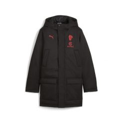 Młodzieżowa kurtka treningowa na zimę AC Milan PUMA. Czarna kurtki męskie Puma, na zimę, l, bez wzorów, młodzieżowe, bez kaptura. Za 619.00 zł.