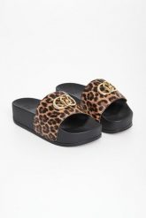 Klapki damskie ze zwierzęcym wzorem LIU JO. Klapki damskie Liu Jo, bez wzorów, bez obcasa, bez zapięcia. Za 319.00 zł.