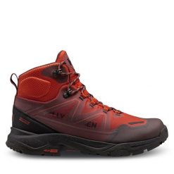 Trekkingi Helly Hansen. Brązowe botki męskie Helly Hansen, bez wzorów, sportowe, bez obcasa, bez zapięcia. Za 579.99 zł.