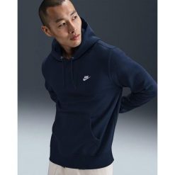 Bluza męska Nike Club BB. Niebieskie bluzy męskie Nike, m, bez wzorów, z bawełny, bez kaptura, na fitness i siłownię. Za 259.99 zł.