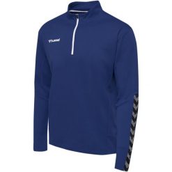 Bluza Hummel demi-zip hmlAUTHENTIC. Białe bluzy męskie Hummel, m, bez wzorów, z materiału, sportowe, bez ramiączek, bez kaptura. Za 160.00 zł.