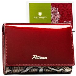 Portfel skórzany Peterson PTN BS-445 czerwony. Czerwone portfele damskie Peterson, ze skóry. Za 131.99 zł.