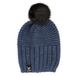 Czapka z pomponem – unisex – uniwersalny – wyprodukowano w UE (niebieska). Niebieskie czapki damskie SURF MONKEY, na zimę, bez wzorów, z materiału, eleganckie. Za 179.95 zł.