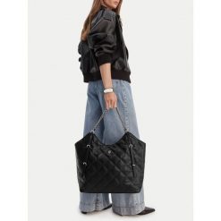Torebka Badura. Czarne shopperki damskie Badura, bez wzorów, bez dodatków. Za 299.99 zł.