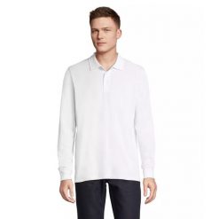 Koszulka polo z długim rękawem Sol's Prime. Białe bluzki damskie SOL'S, s, bez wzorów, eleganckie, bez kołnierzyka, bez ramiączek. Za 136.50 zł.