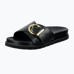 Klapki damskie GANT Mardale. Czarne klapki damskie GANT, na lato, bez wzorów, z gumy, eleganckie, bez obcasa, bez zapięcia. Za 339.99 zł.