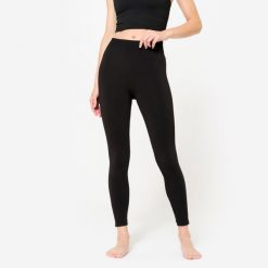 Legginsy do jogi damskie Kimjaly. Czarne legginsy damskie KIMJALY, bez wzorów, z dzianiny. Za 119.99 zł.