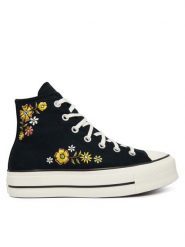 Converse Trampki Chuck 70 A16864C Czarny. Czarne trampki i tenisówki damskie Converse, bez wzorów, z materiału, bez zapięcia. Za 449.99 zł.
