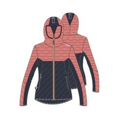 Damska kurtka z kapturem CMP Unlimitech. Czerwone kurtki sportowe damskie CMP, bez wzorów, z puchu, bez ramiączek, z kapturem, trekkingowe. Za 644.50 zł.