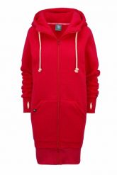 Bluza sportowa rozpinana z kapturem damska DEEP TRIP Luzak. Czerwone bluzy damskie DEEP TRIP, l, bez wzorów, z bawełny, sportowe, bez ramiączek, z kapturem. Za 389.00 zł.