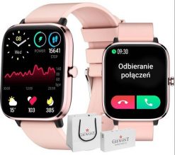 Smartwatch Giewont Smartwatch Giewont Dynamic SmartCall GW230-1 - Rose Gold/Powder Pink. Czerwone zegarki smartwatch Giewont, bez wzorów. Za 150.95 zł.