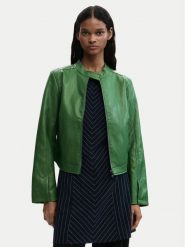 Desigual Kurtka z imitacji skóry Ariel 26SWEW09 Zielony Regular Fit. Zielone kurtki damskie Desigual, xl, bez wzorów, ze skóry, bez kaptura. Za 509.99 zł.