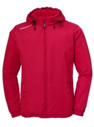 Kurtka Uhlsport Essential Coach. Czerwone kurtki męskie Uhlsport, s, bez wzorów, z materiału, sportowe, z kapturem. Za 276.50 zł.
