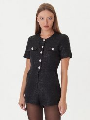 Bardot Kombinezon Estelle 60098PB Czarny Regular Fit. Czarne sukienki damskie Bardot, bez wzorów, z syntetyku, bez kołnierzyka, bez ramiączek. Za 689.99 zł.