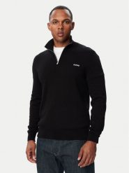BOSS Sweter San Quintus-C2 50574143 Czarny Regular Fit. Czarne swetry męskie Boss, l, bez wzorów, z bawełny, bez kołnierzyka, bez ramiączek. Za 549.99 zł.